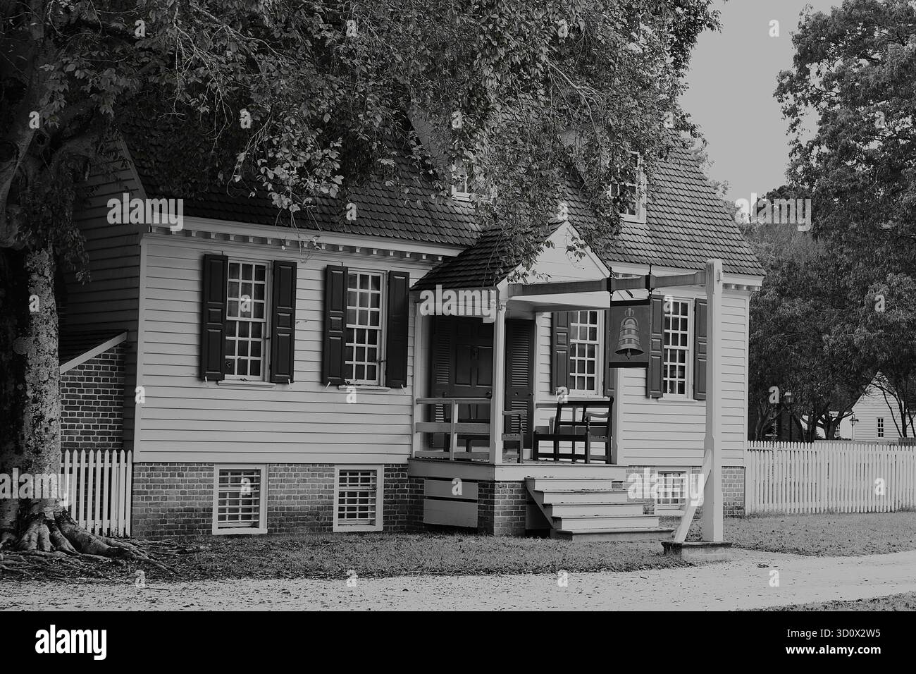 La cloche bleue dans Colonial Williamsburg.Ar Banque D'Images