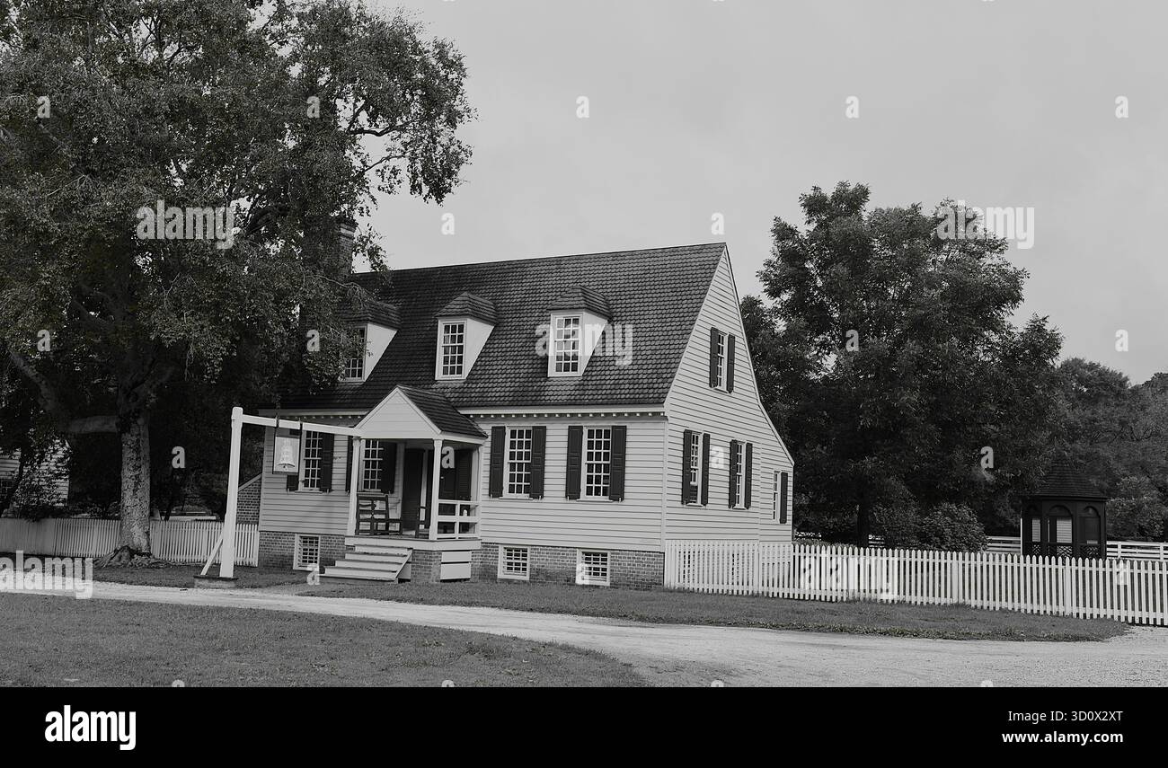 La cloche bleue dans Colonial Williamsburg.Ar Banque D'Images