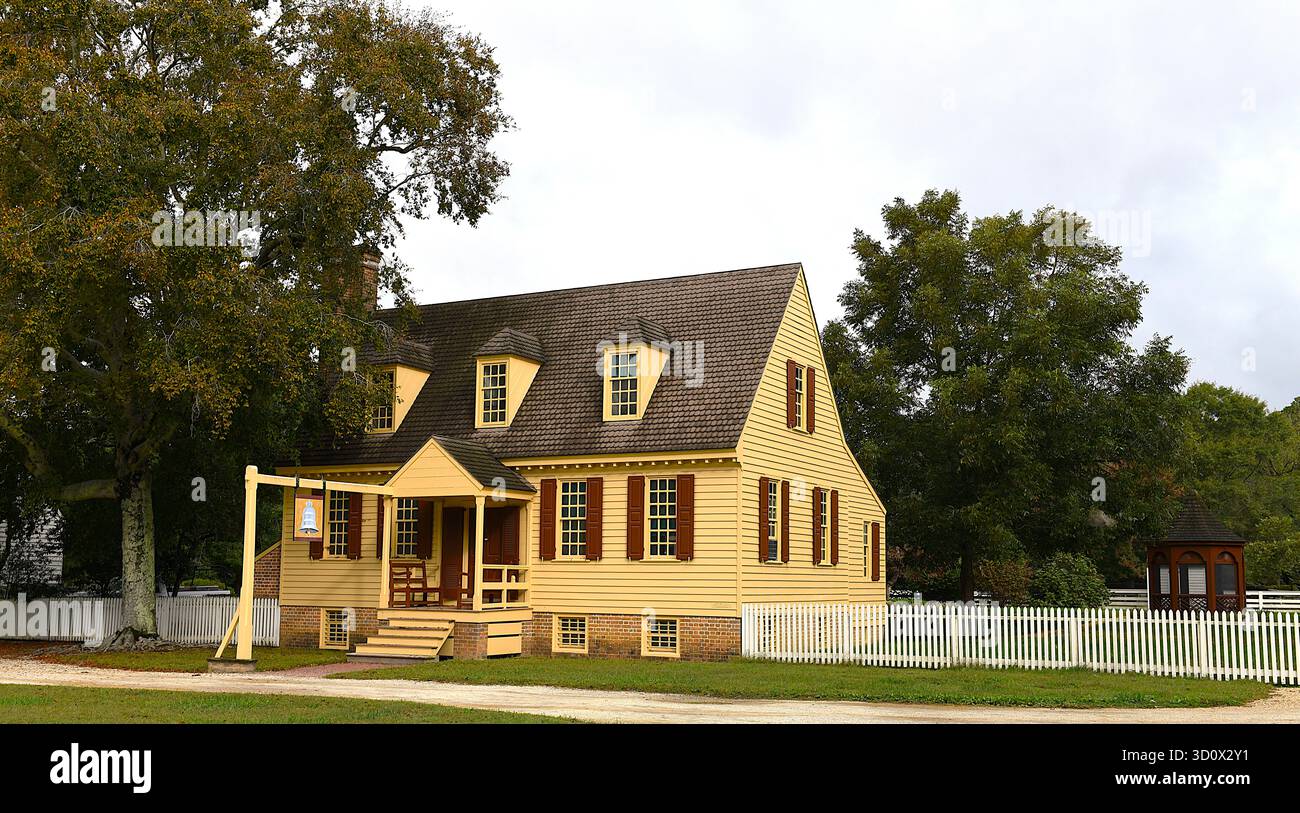 La cloche bleue dans Colonial Williamsburg.Ar Banque D'Images