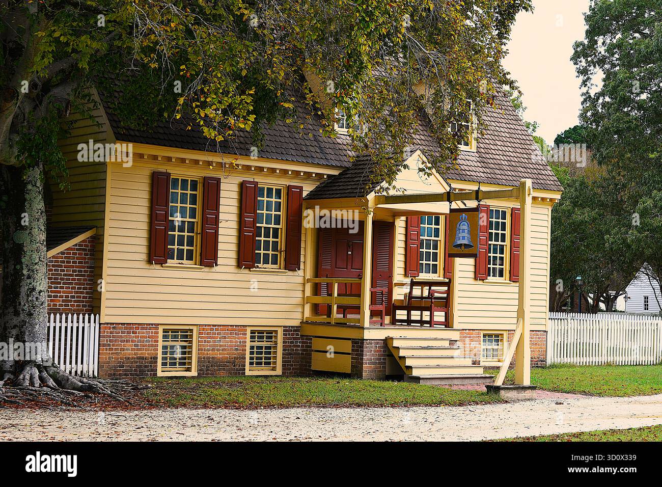 La cloche bleue dans Colonial Williamsburg.Ar Banque D'Images