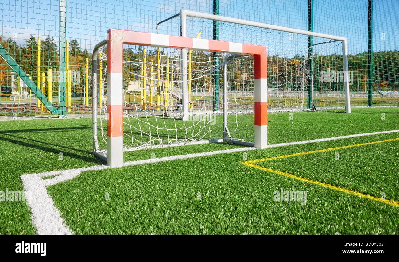 Photo d'un terrain d'entraînement de football. Banque D'Images