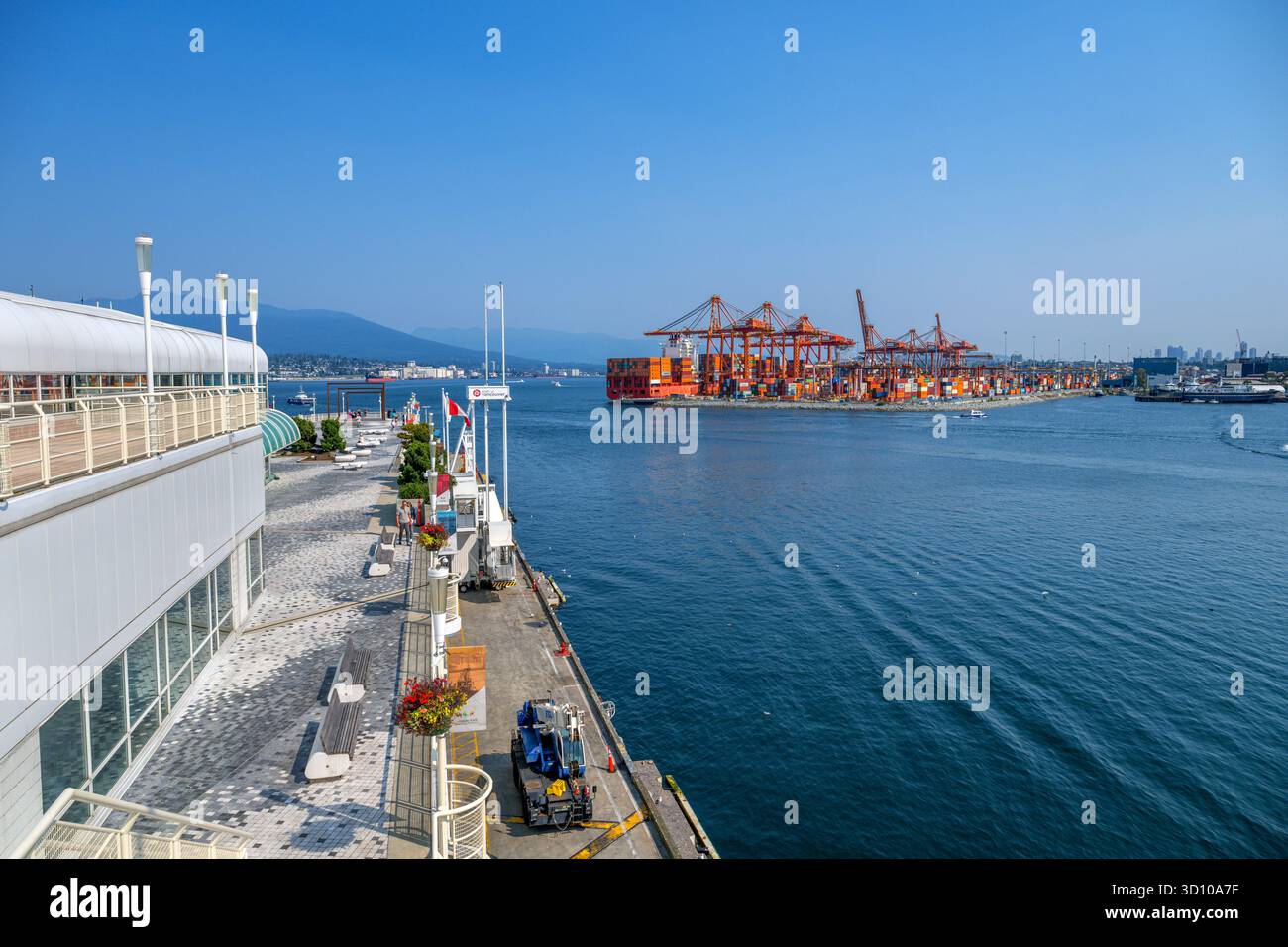 Le port de Vancouver depuis Canada place, Vancouver, Colombie-Britannique, Canada Banque D'Images