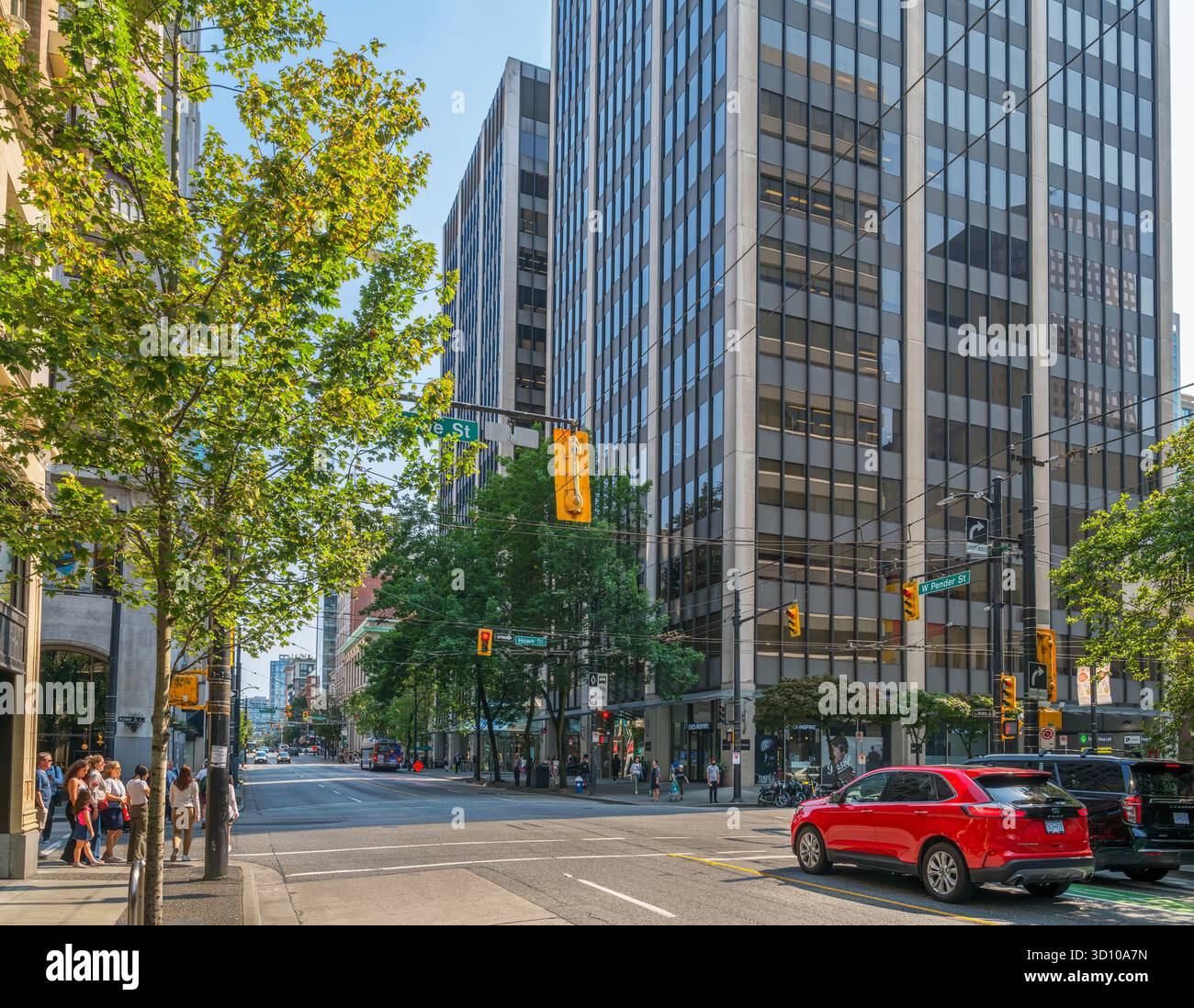 West Pender Street dans le centre-ville de Vancouver, Colombie-Britannique, Canada Banque D'Images