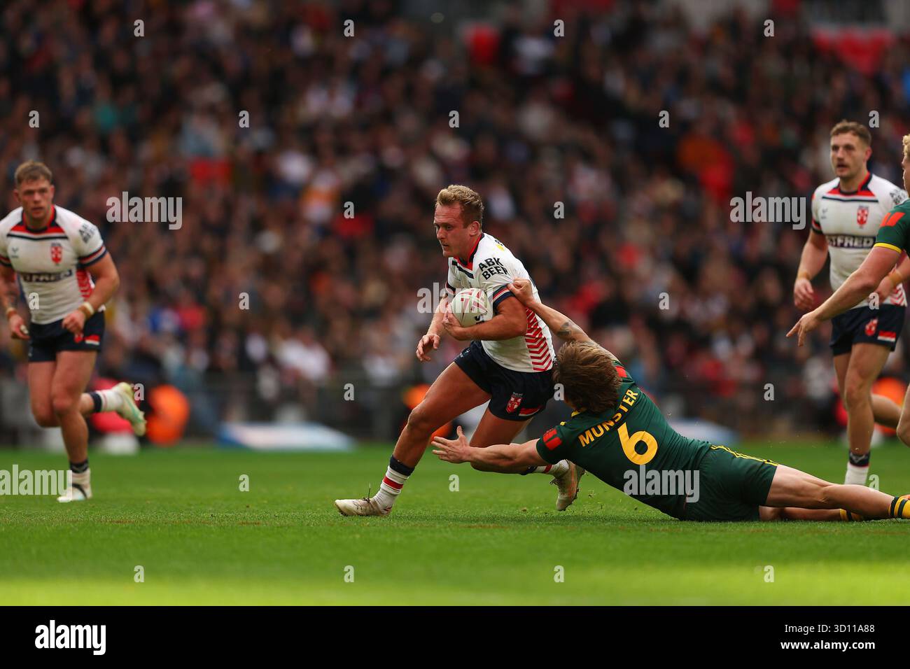 Stade de Wembley, Londres, Royaume-Uni. 25 octobre 2025. Rugby League Ashes, Angleterre contre Australie ; crédit : action plus Sports/Alamy Live News Banque D'Images