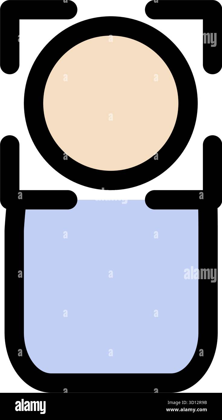 Cette icône représente la technologie de reconnaissance faciale utilisée dans les studios de photographie, idéale pour l'édition et l'organisation de photos. Il est parfait pour les sites Web an Illustration de Vecteur