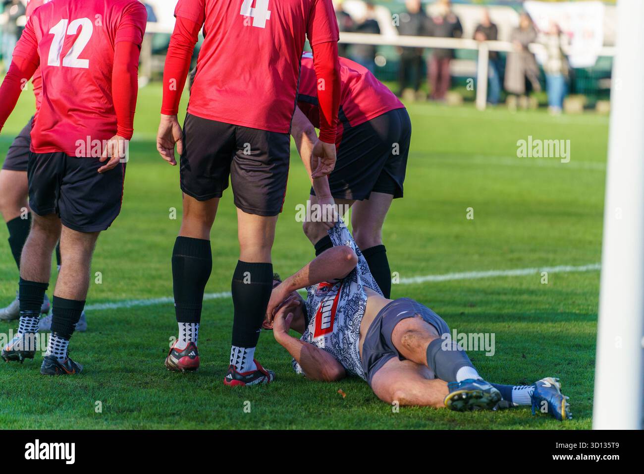 Stockport, Royaume-Uni. 25 octobre 2025. Stockport Georgians FC vs Market Drayton Town FC, dans la North West Counties Football League First Division South Credit : Adam Edwards/Alamy Live News Banque D'Images