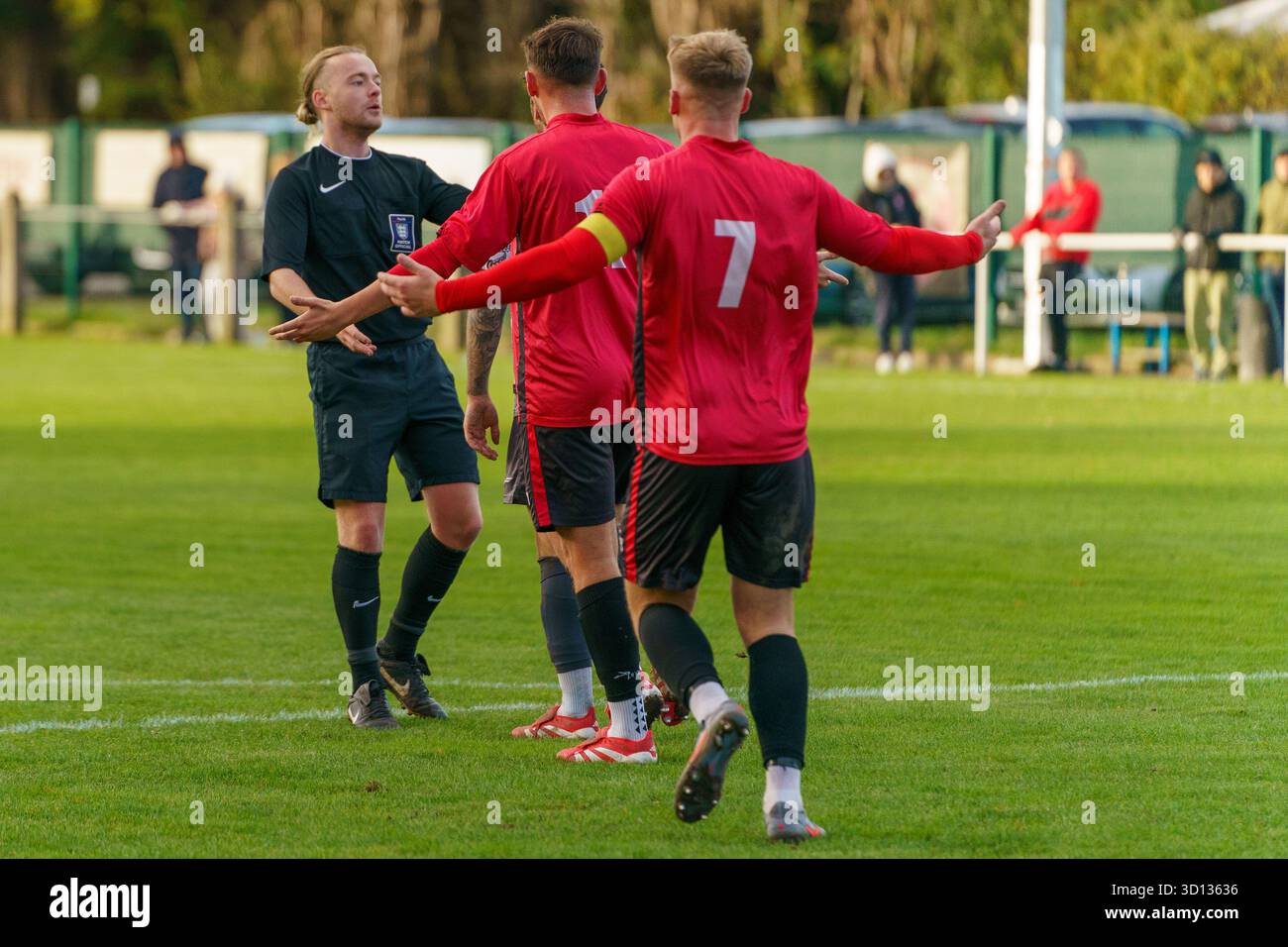 Stockport, Royaume-Uni. 25 octobre 2025. Stockport Georgians FC vs Market Drayton Town FC, dans la North West Counties Football League First Division South Credit : Adam Edwards/Alamy Live News Banque D'Images