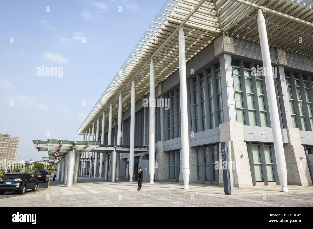 Miaoli, Taiwan - 14 novembre 2019 : architecture moderne du train à grande vitesse de Taiwan, comté de Miaoli, Taiwan, Asie Banque D'Images