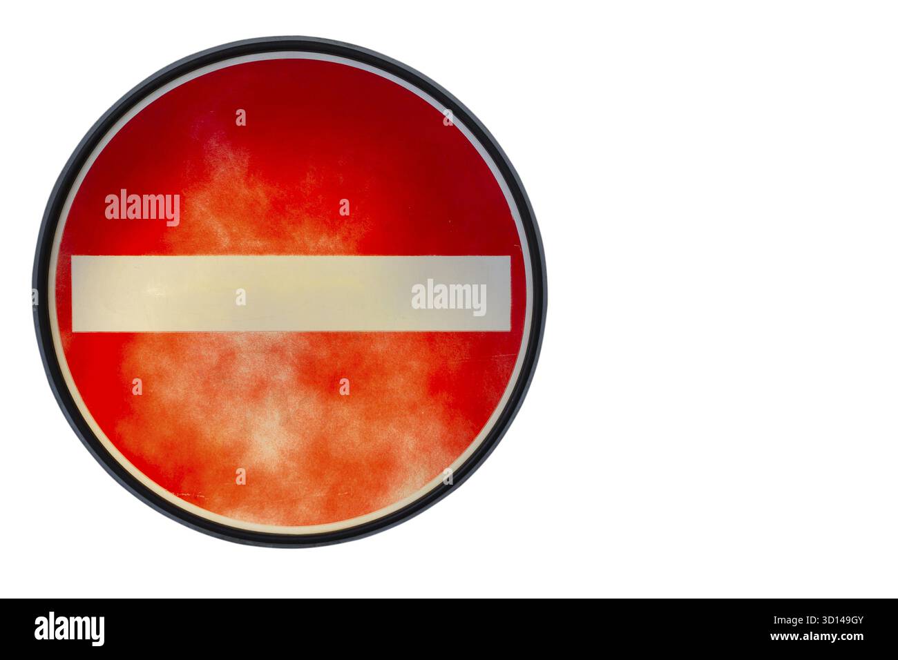Verlbichenes Verkehrsschild, Durchfahrt verboten Banque D'Images
