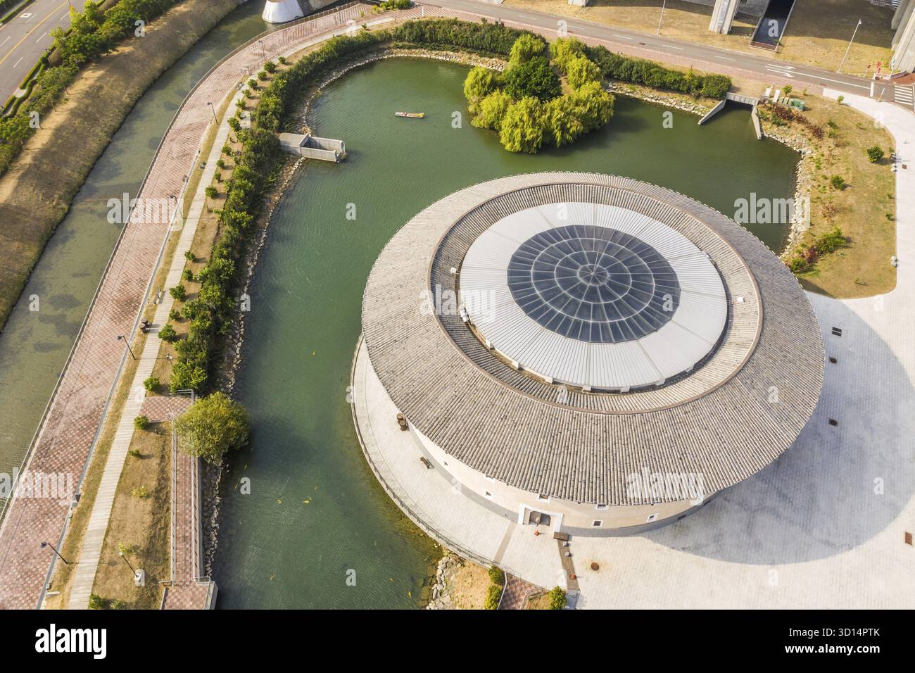 Miaoli, Taiwan - 14 novembre 2019 : célèbre attraction de Miaoli Hakka Round House, comté de Miaoli, Taiwan, Asie, å¾Œé¾ éŽ®, å °æ¹¾ Banque D'Images