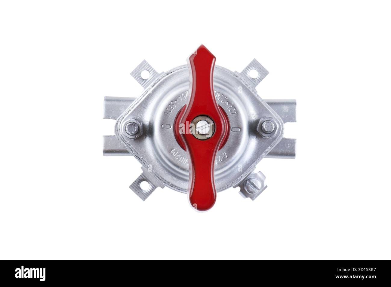 Outil sur interrupteur à bascule rétro vert - chromé Banque D'Images