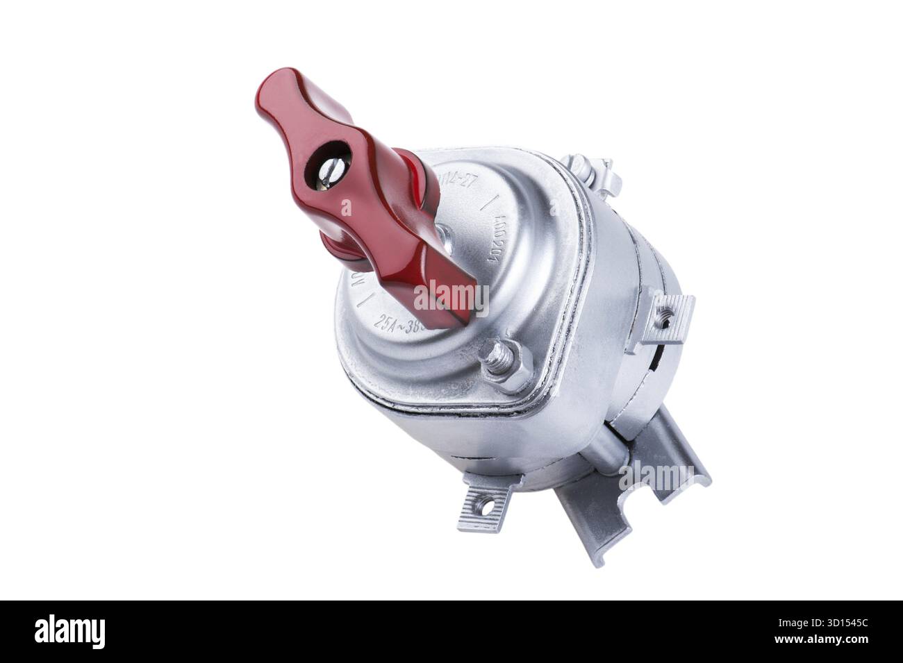 Outil sur interrupteur à bascule rétro vert - chromé Banque D'Images