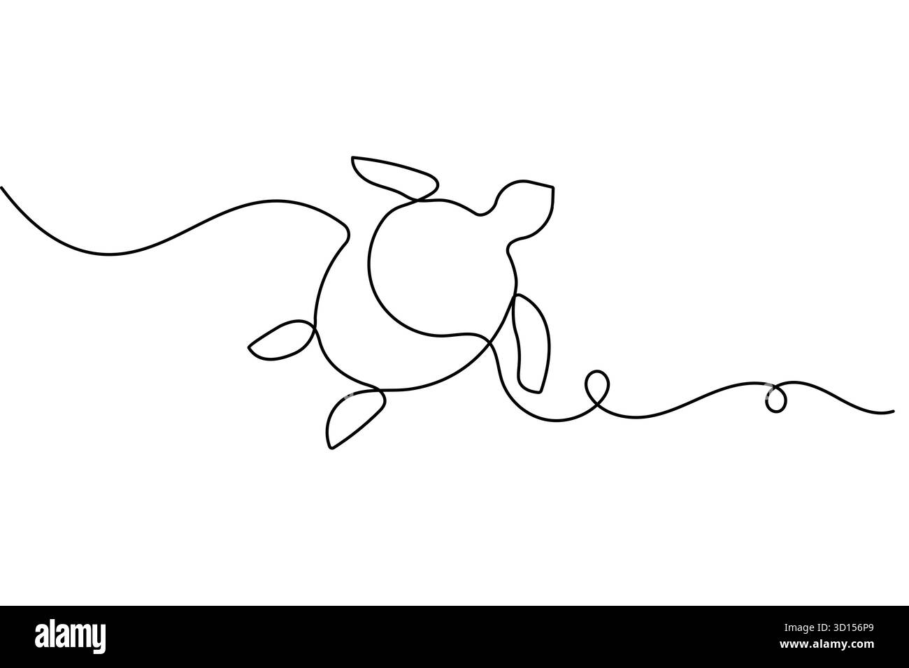 Icône de tortue dessin continu d'une ligne moderne minimaliste isolat illustration vectorielle Illustration de Vecteur