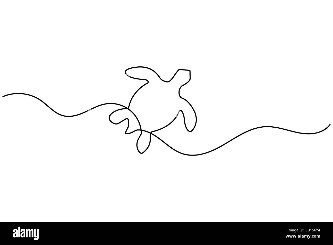 Icône de tortue dessin continu d'une ligne moderne minimaliste isolat illustration vectorielle Illustration de Vecteur