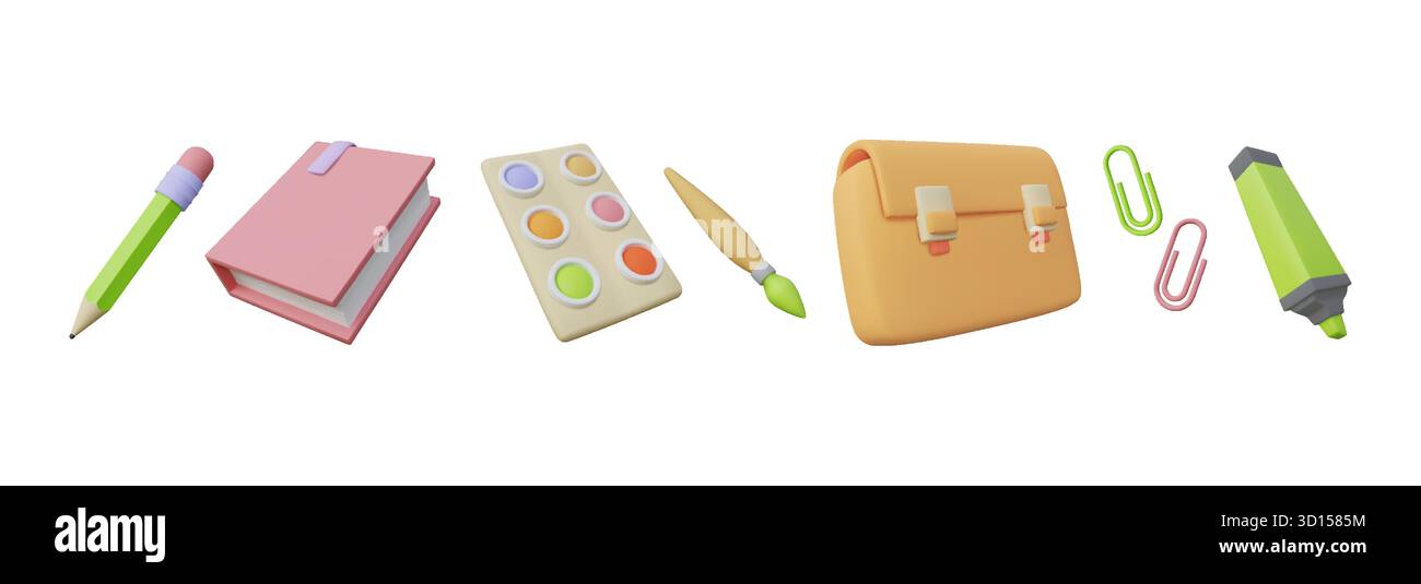 Ensemble Cadeau Fournitures Scolaires Pour Filles Et Enfants - Trousse à Crayons, Stylos, Règle, Notes Adhésives Et Autocollants Mignons