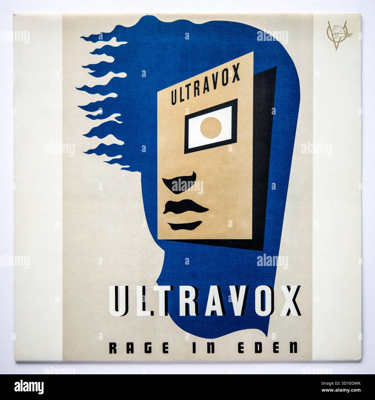 Reprise LP de Rage in Eden, le cinquième album studio du groupe de musique électronique britannique Ultravox, sorti en 1981 Banque D'Images
