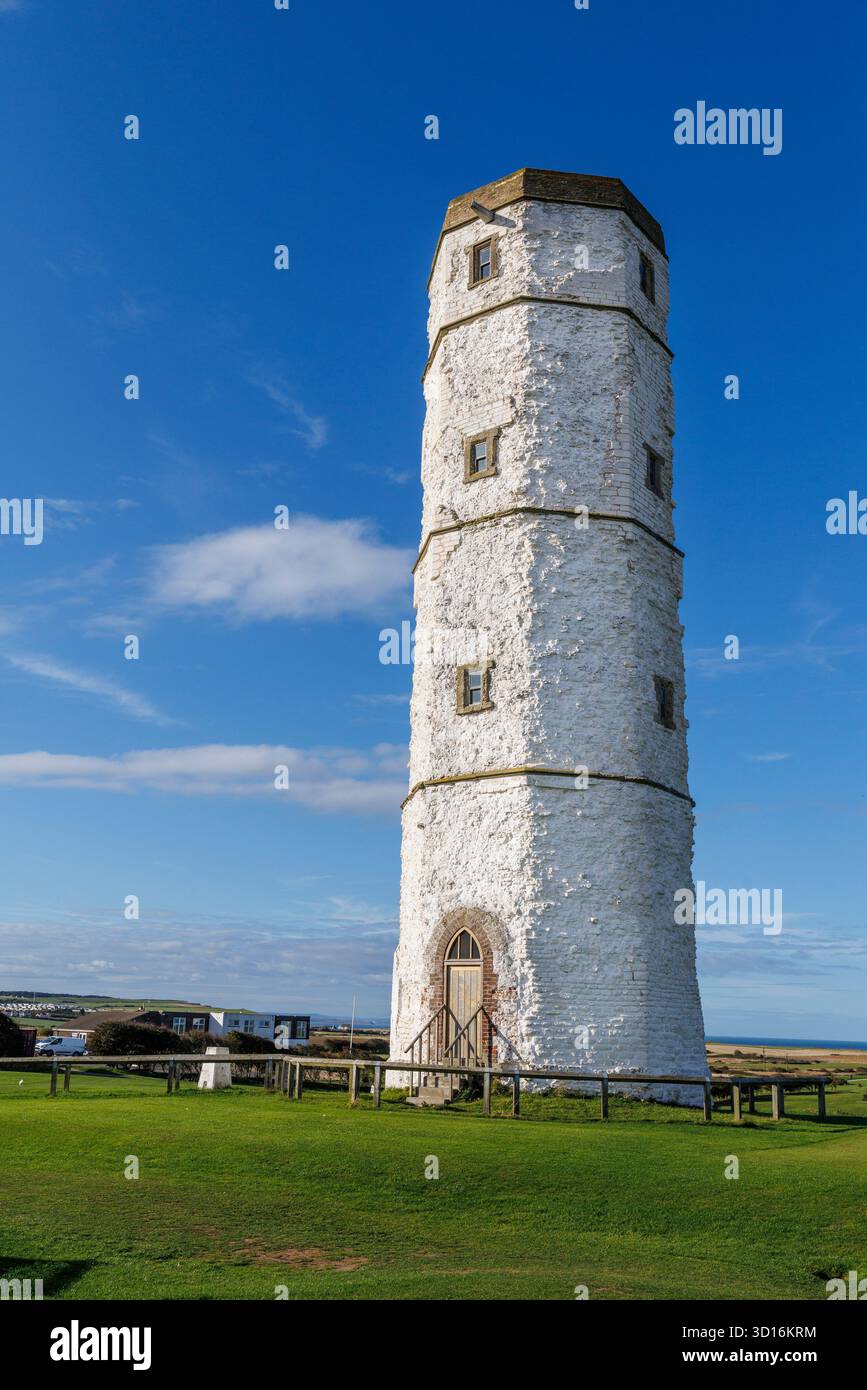 La Chalk Tower à Flamborough Head, Angleterre, Royaume-Uni Banque D'Images