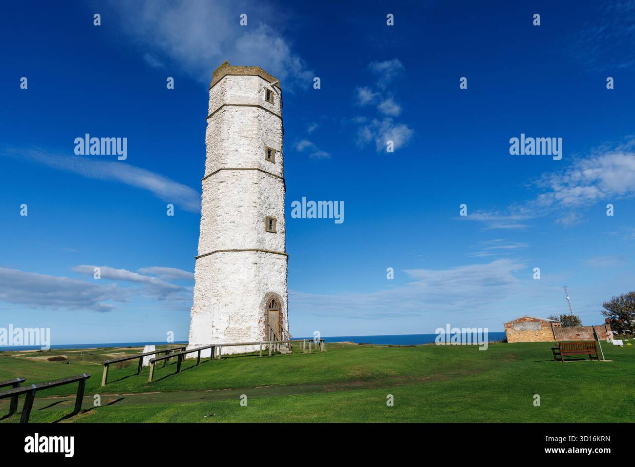 La Chalk Tower à Flamborough Head, Angleterre, Royaume-Uni Banque D'Images