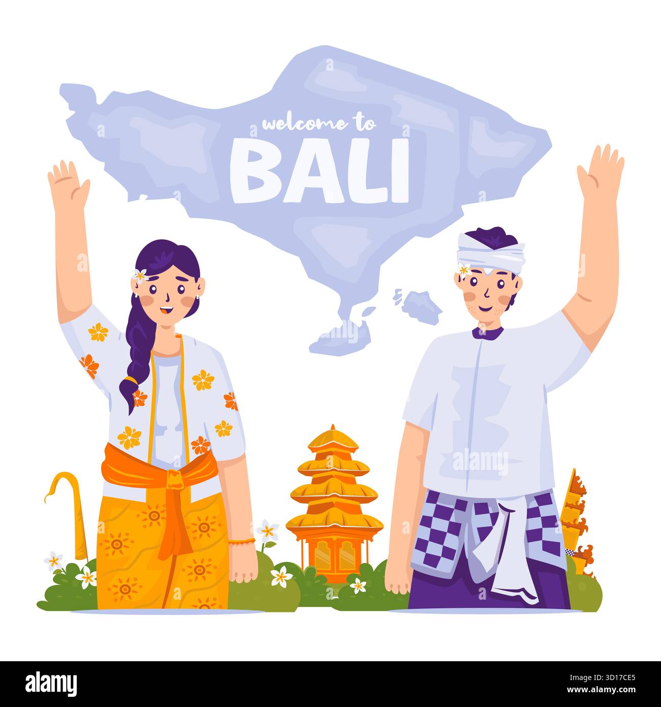 Bienvenue à Bali Indonésie illustration vectorielle Illustration de Vecteur Bienvenue à Bali Indonésie illustration vectorielle Illustration de Vecteur