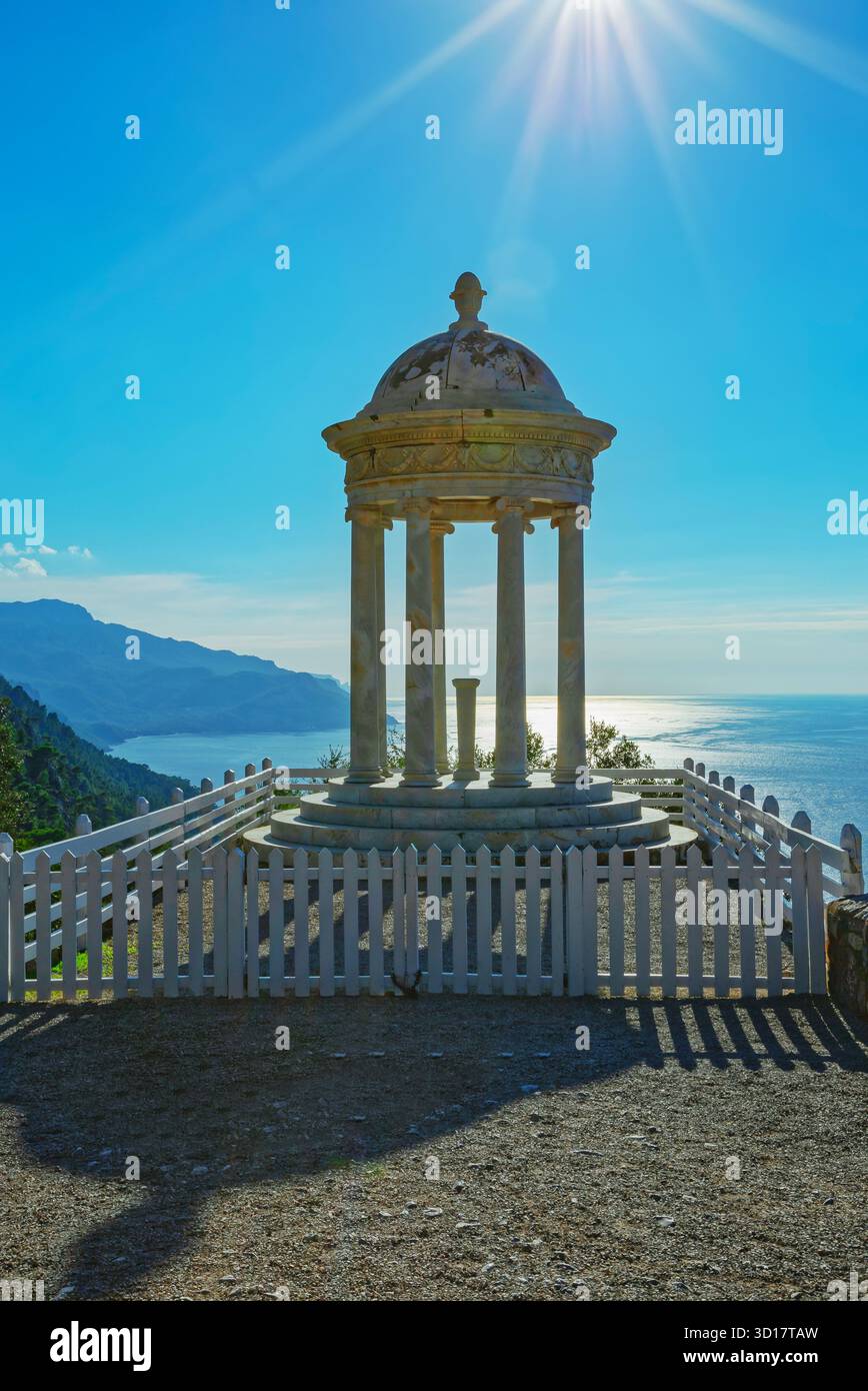 Gazebo à son Marroig Mansion, Majorque, Îles Baléares, Espagne Banque D'Images