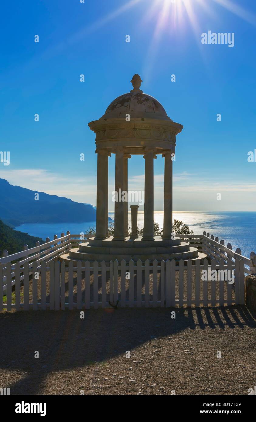 Gazebo à son Marroig Mansion, Majorque, Îles Baléares, Espagne Banque D'Images
