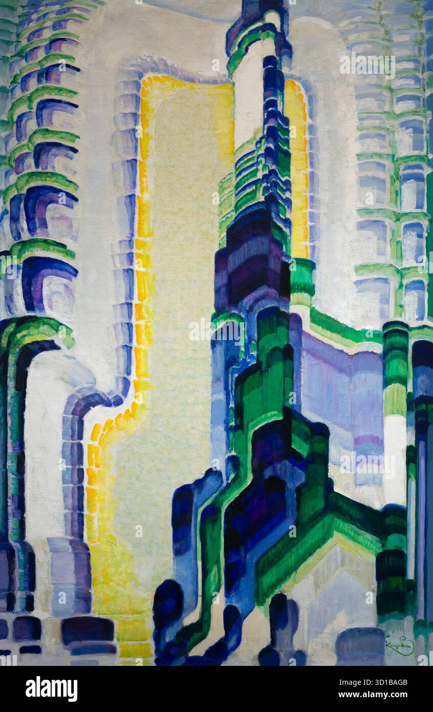 Vert et bleu, Frantisek Kupka, 1921-1923, Albertina Museum, Vienne, Autriche Banque D'Images