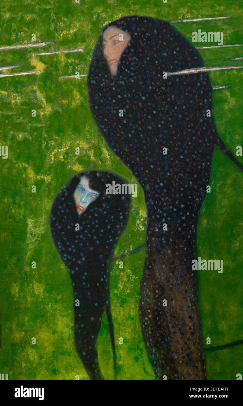 Sirènes, poisson argenté, nymphes de l'eau, Gustav Klimt, vers 1899, musée Albertina, Vienne, Autriche Banque D'Images