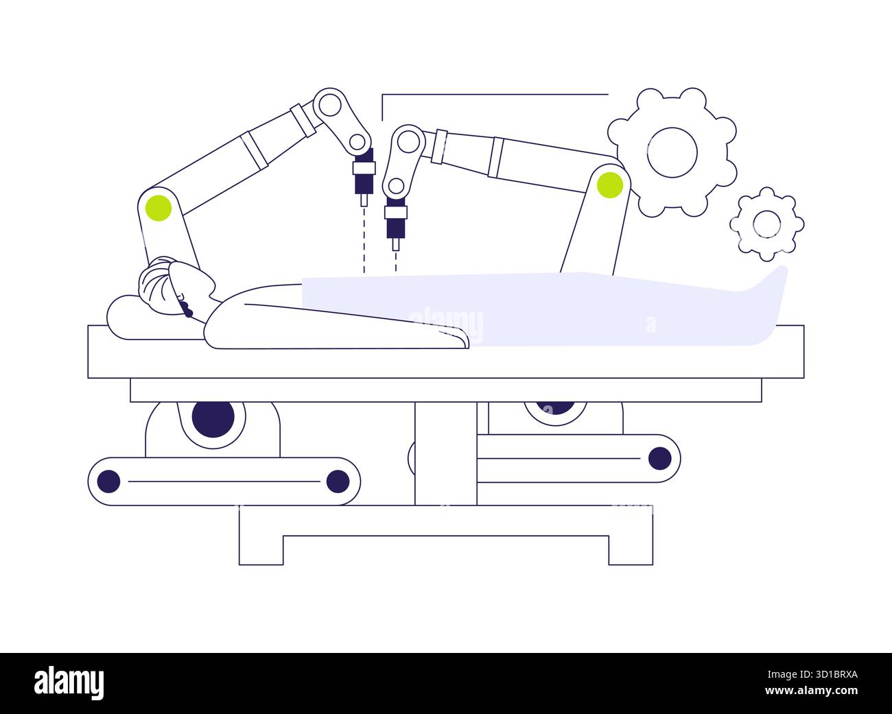 Illustration vectorielle abstraite de concept de robot chirurgical. Illustration de Vecteur