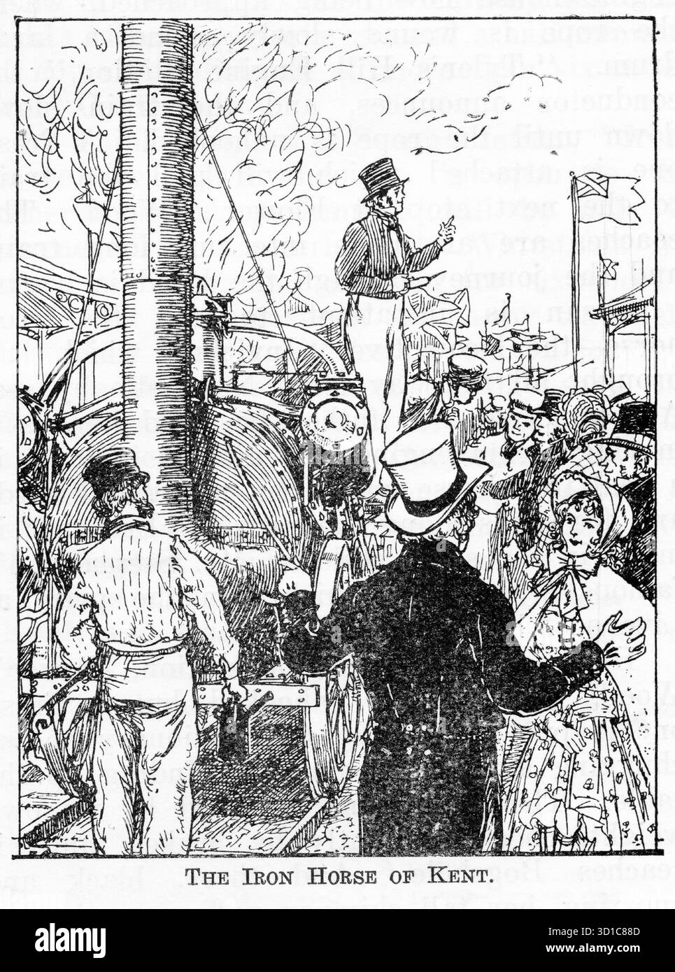 Le cheval de fer de Kent, une locomotive à vapeur, vers 1880 Banque D'Images