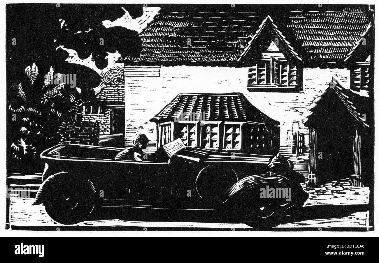 Illustration tirée du livre A Manual on Wood Engraving de L.A. Doust Banque D'Images