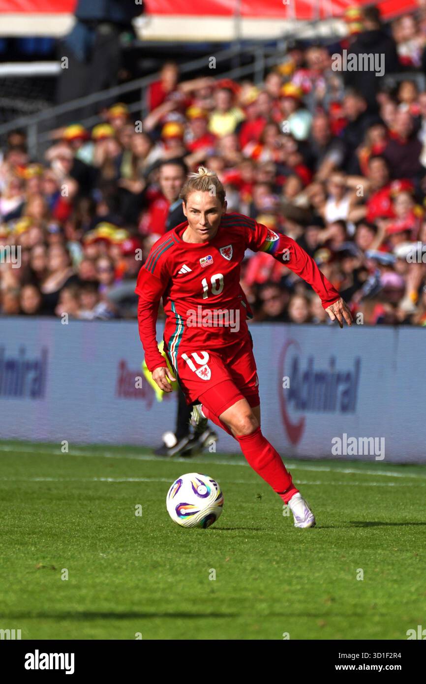 Jess Fishlock - Wales v Australia, Cardiff City Stadium, 25 octobre 2025 crédit Alamy Live News / Penallta Photographics Banque D'Images