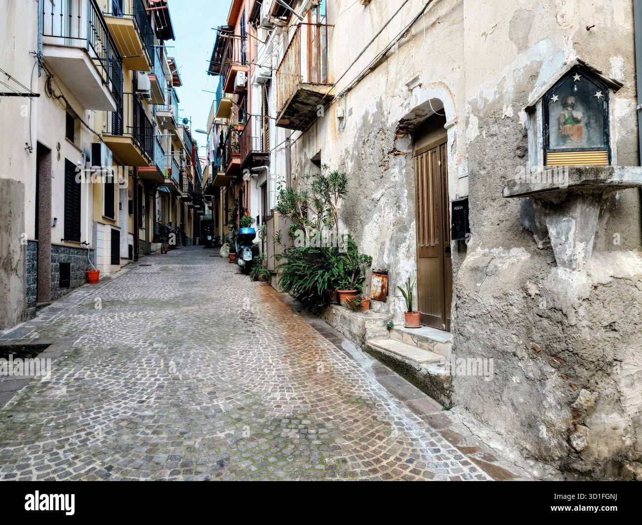 Maisons dans Scilla, Italie Banque D'Images