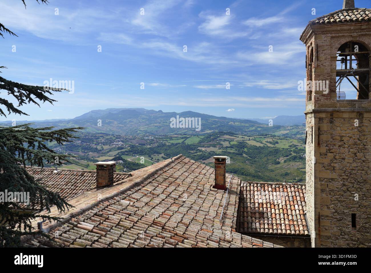 Vue de la campagne, Saint-Marin, République de Saint-Marin, Italie Banque D'Images