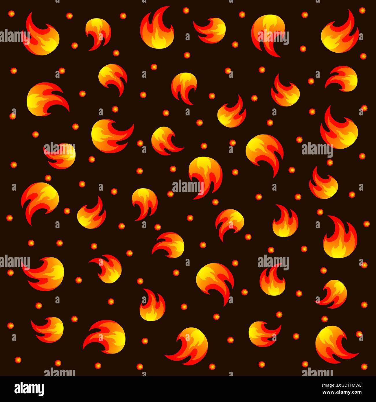 Motif de flamme sur fond sombre. Texture de feu abstraite sans couture pour un design dynamique Illustration de Vecteur