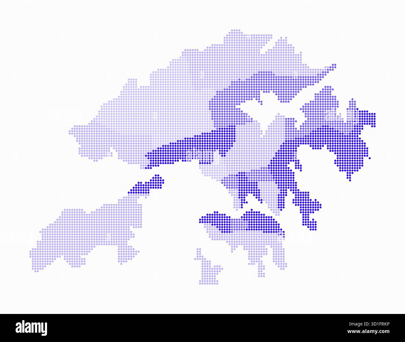 Carte en pointillés de Hong Kong. Carte de style numérique du pays sur fond blanc. Forme de Hong Kong avec des points circulaires. Illustration de Vecteur