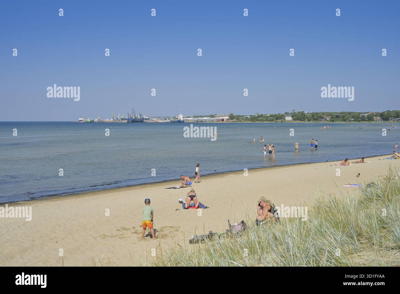 Pelgurand Stroomi plage, mer Baltique, Tallinn, Estonie Banque D'Images