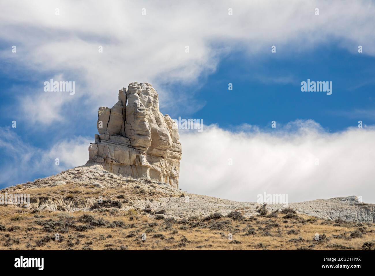 Midwest, Wyoming - Teapot Rock, pour lequel Teapot Dome a été nommé. Le champ pétrolifère Teapot Dome, et deux autres sites en Californie, faisaient partie d'une BR majeure Banque D'Images