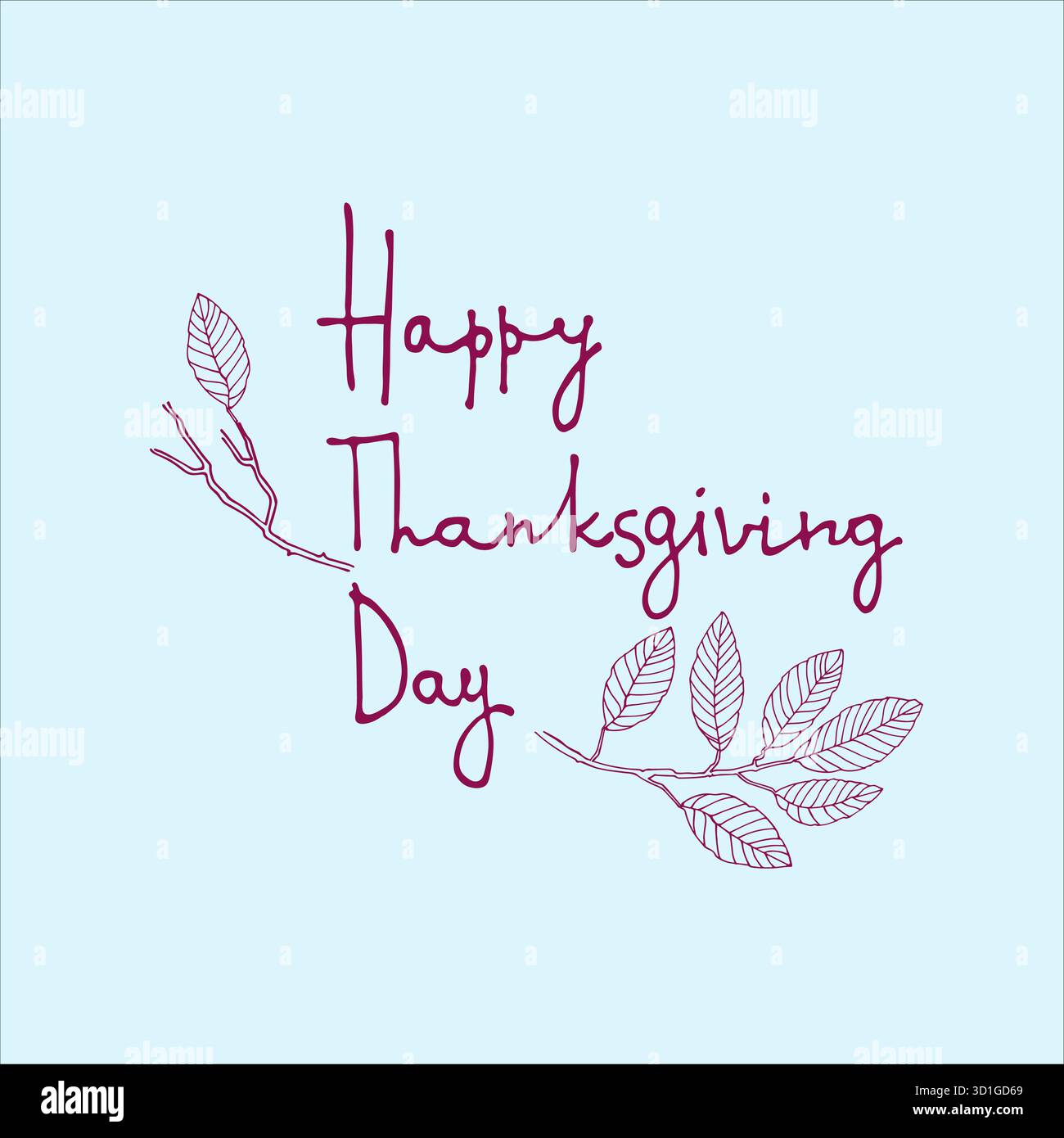 Motif vacances de Thanksgiving. Lettrage à la main dans une tendance de couleur avec une guirlande de citrouilles et de feuilles de citrouille. Modèle de carte de voeux, logo, emblème Illustration de Vecteur
