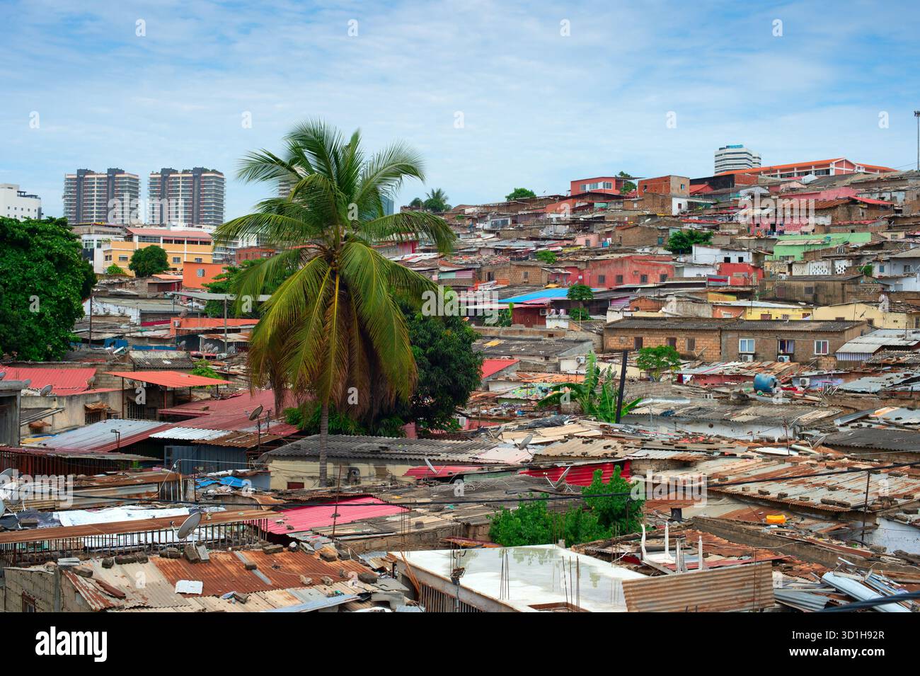 Bidonville de Luanda - la capitale de l'Angola Banque D'Images