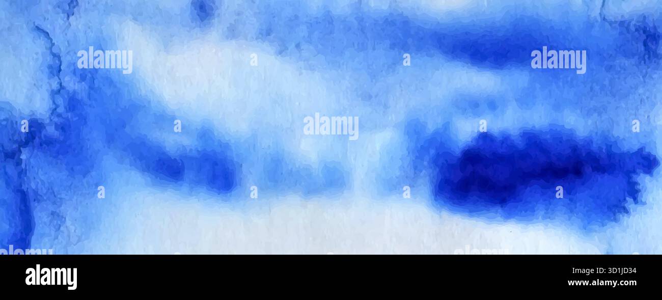 Fond de vecteur aquarelle bleu. Toile de fond de teinture carrée de peinture abstraite à la main Illustration de Vecteur