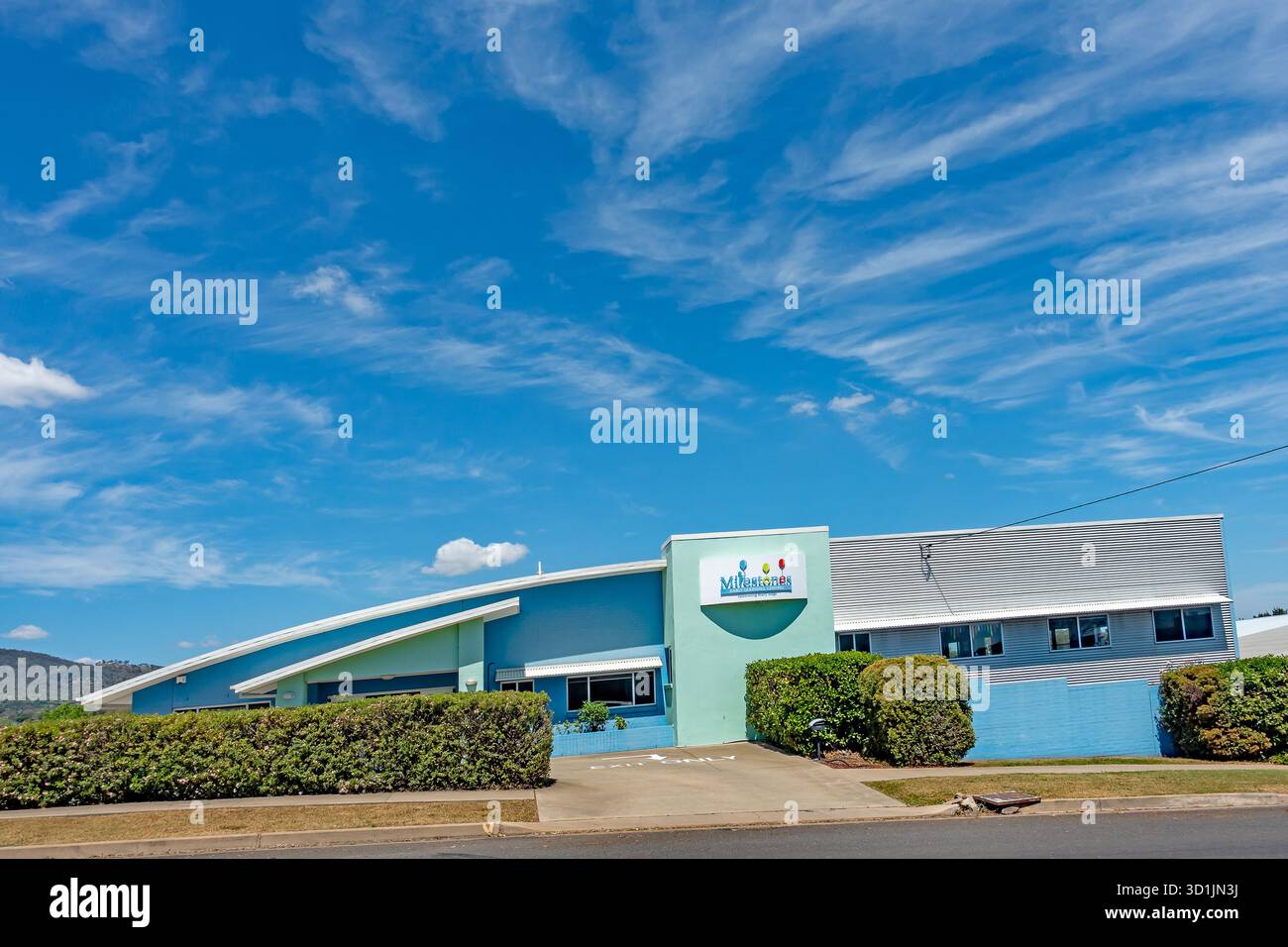 Étapes apprentissage précoce. Centre de garde d'enfants préscolaire Tamworth NSW Australie. Banque D'Images