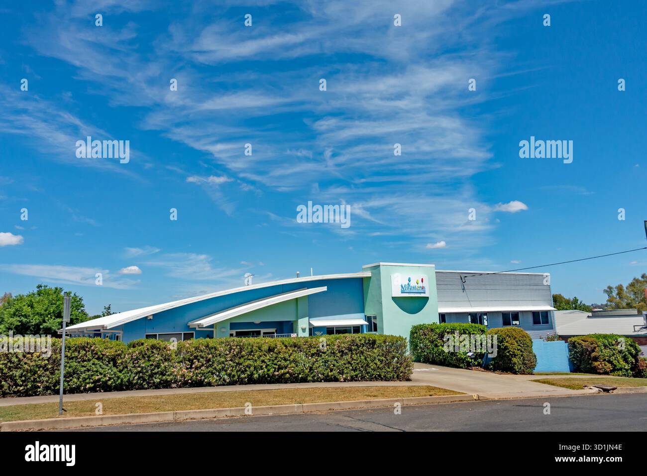 Étapes apprentissage précoce. Centre de garde d'enfants préscolaire Tamworth NSW Australie. Banque D'Images
