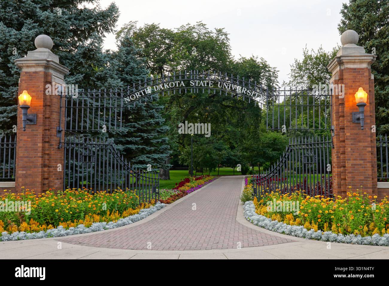 Panneau d'entrée de l'université d'État du Dakota du Nord à Fargo Banque D'Images