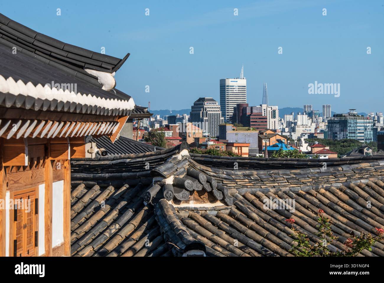 Bukchon Hanok Village. Séoul. Corée du Sud. Banque D'Images