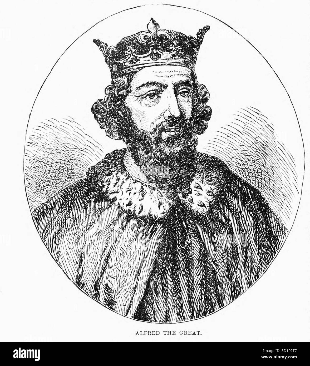 Roi Alfred le Grand extrait du LIVRE XIII Alfred et ses successeurs dans le volume 12, de l'histoire universelle de Ridpath : un compte rendu de l'origine, de la condition primitive et du développement ethnique des grandes races de l'humanité, et des principaux événements dans l'évolution et le progrès de la vie civilisée entre les hommes et les Nations, à partir de sources récentes et authentiques avec une enquête préliminaire sur le temps, le lieu et la manière du commencement par Ridpath, John Clark, 1840-1900 publié en 1897 Banque D'Images
