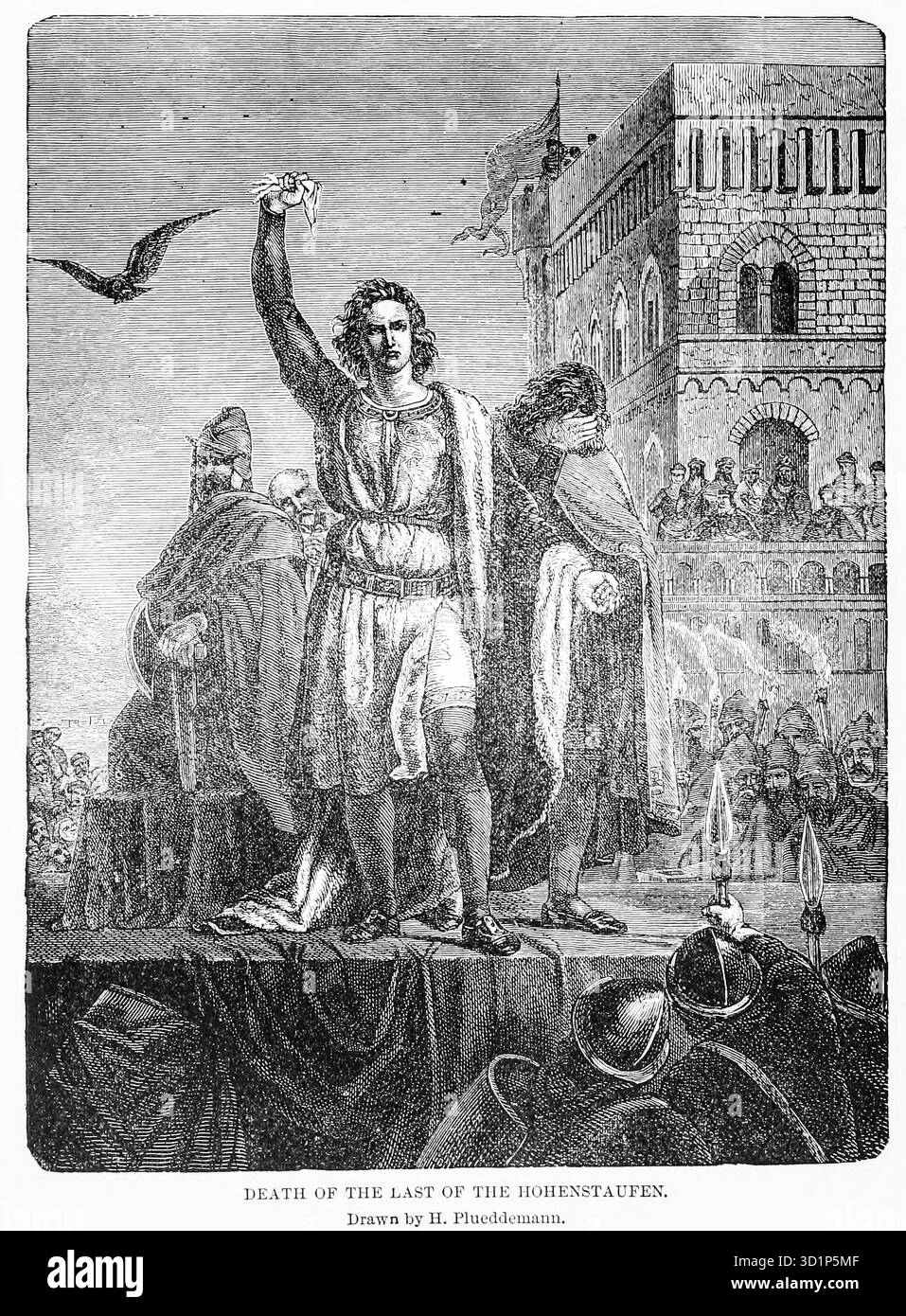 Mort du dernier des Hohenstaufen du chapitre XCIII. Angleterre et France au XIIIe siècle dans le volume 12, de l'histoire universelle de Ridpath : un compte rendu de l'origine, de la condition primitive et du développement ethnique des grandes races de l'humanité, et des principaux événements dans l'évolution et le progrès de la vie civilisée entre les hommes et les Nations, à partir de sources récentes et authentiques avec une enquête préliminaire sur le temps, le lieu et la manière du commencement par Ridpath, John Clark, 1840-1900 publié en 1897 Banque D'Images