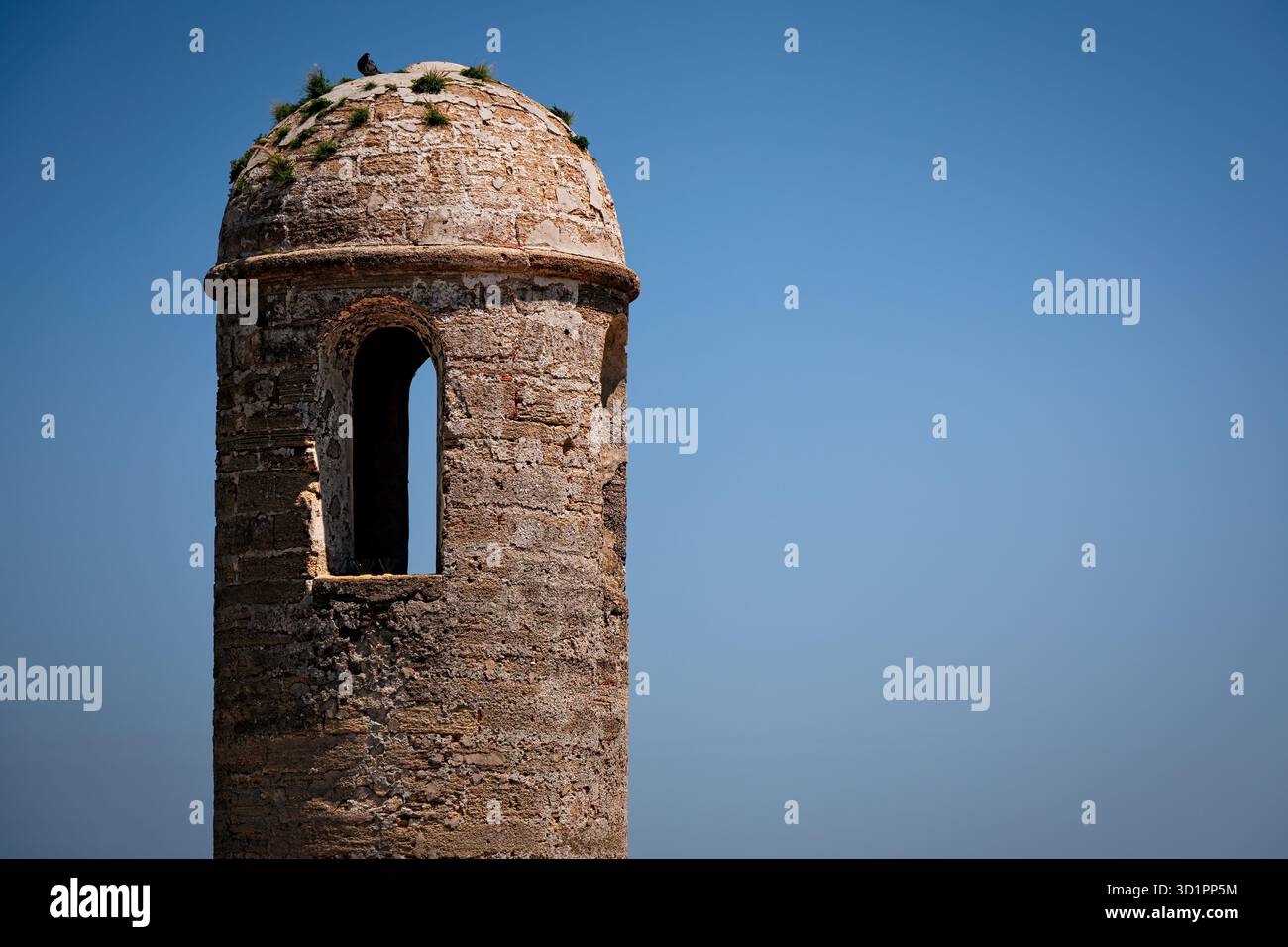 Une tour de garde au Castillo de San Marcos National Monument, achevée en 1695, à Saint Augustine, Floride. Banque D'Images