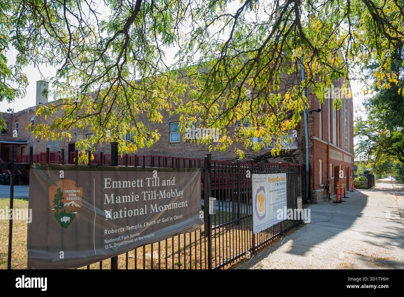 Chicago, Illinois - L'église Roberts Temple de Dieu en Christ, qui fait partie de l'Emmett Till et Mamie Till-Mobley National Monumennt. En 1955, 14 ans Banque D'Images