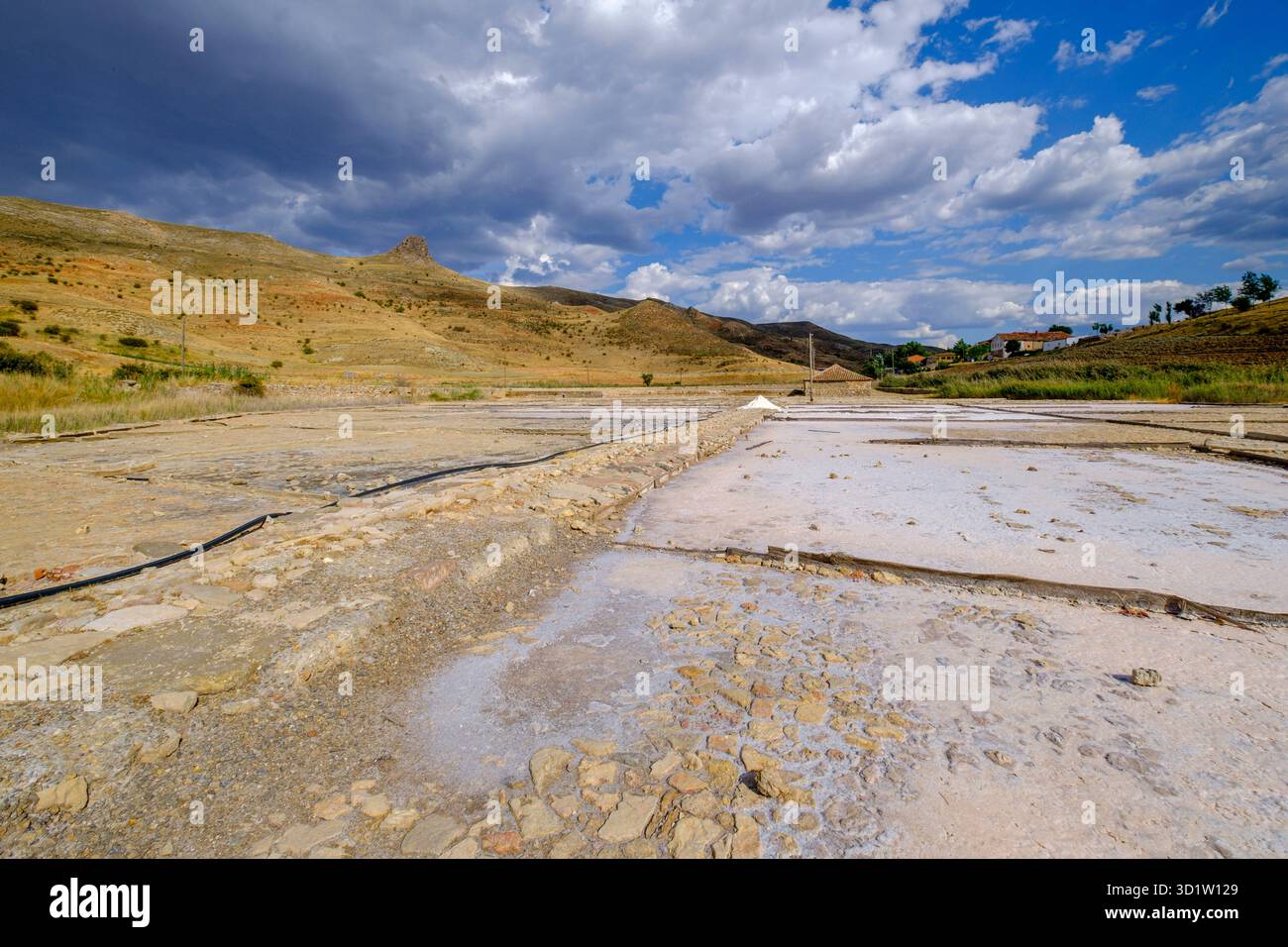 Extraction de sel des mines de sel de Medinaceli Banque D'Images