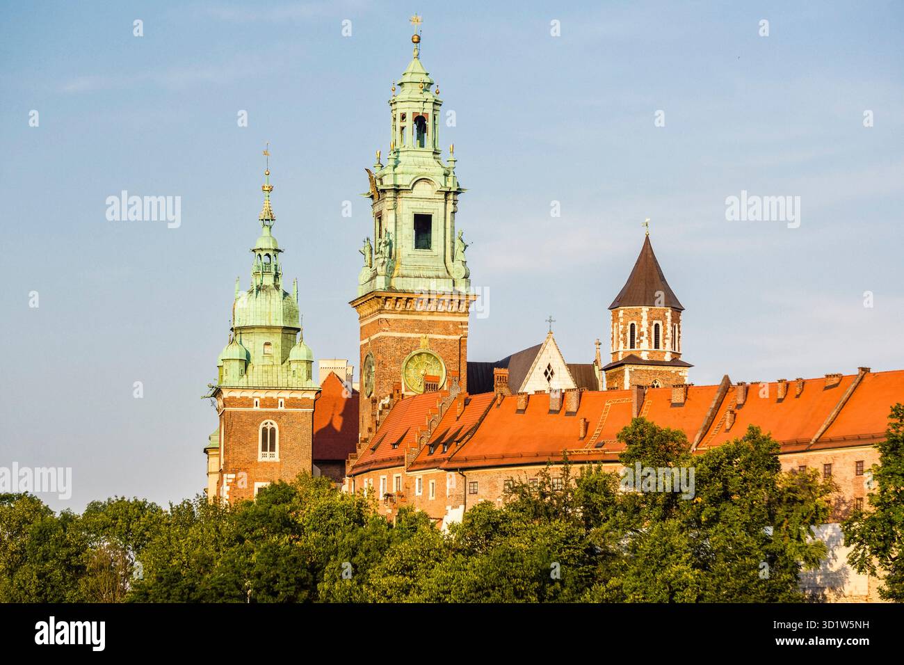 Château et colline du Wawel, Kraków , petite Pologne Voïvodie, Pologne, europe de l'est Banque D'Images